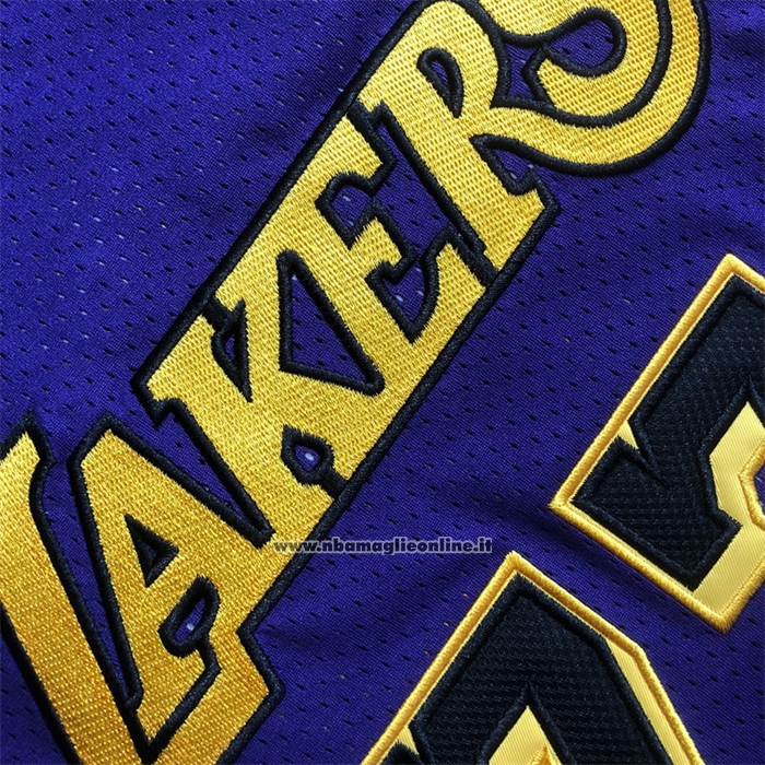 Maglia Manica Corta Los Angeles Lakers Luka Doncic No 77 Viola